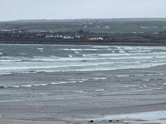 empty windblown waves at the north end of the beach